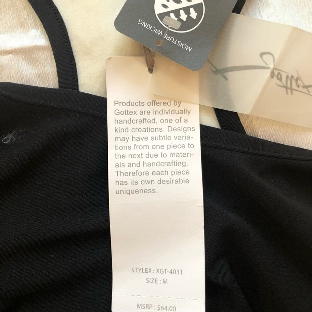 NWT X by Gottex Racerback  Athletic Tank Black Ladies Med - Picture 13 of 14